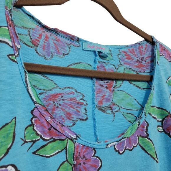 Fresh Produce Floral Print Top Art To Wear XS ALCHRST Made in USA 605 - Picture 5 of 11